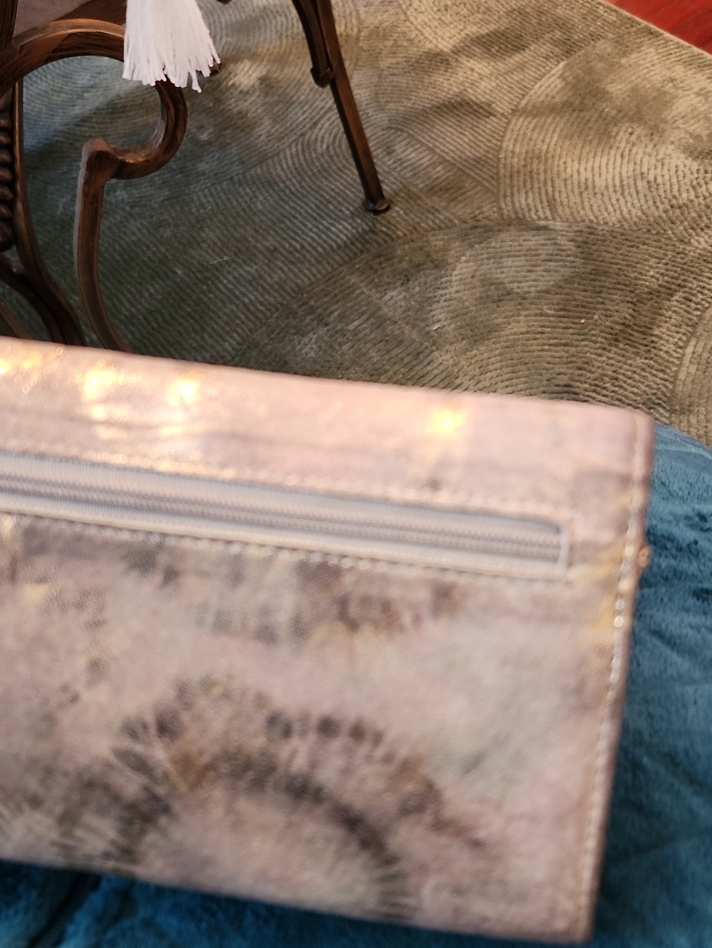 Hobo International Gold-Accented Leather Clutch Wallet - Picture 14 of 15